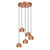 Modern Copper Chandelier, 48 cm Diameter, 108 cm Height | Metal Body, 5 x E27 Sockets | Elegant Scandinavian Design for Glamorous Spaces