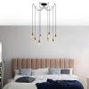 Modern Copper Chandelier, 156 x 156 cm, Adjustable Height, 8 x E27 Sockets, IP20 | Stylish Metal Body, Perfect for Contemporary Spaces