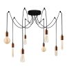 Modern Copper Chandelier, 156 x 156 cm, Adjustable Height, 8 x E27 Sockets, IP20 | Stylish Metal Body, Perfect for Contemporary Spaces