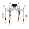 Modern Copper Chandelier, 156 x 156 cm, Adjustable Height, 8 x E27 Sockets, IP20 | Stylish Metal Body, Perfect for Contemporary Spaces
