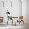 Opviq, 536NTD1132, Modern Industrial Chandelier, Black Metal Body, 70 x 15 cm, Height 146 cm, 3 x E27 Max 40W, Elegant Scandinavian Design for Home & Office