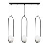 Opviq, 536NTD1132, Modern Industrial Chandelier, Black Metal Body, 70 x 15 cm, Height 146 cm, 3 x E27 Max 40W, Elegant Scandinavian Design for Home & Office