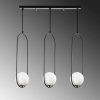 Opviq, 536NTD1132, Modern Industrial Chandelier, Black Metal Body, 70 x 15 cm, Height 146 cm, 3 x E27 Max 40W, Elegant Scandinavian Design for Home & Office
