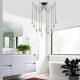 Modern Copper Chandelier, 186 x 186 cm, Adjustable Height, 10 x E27 Max 40W | Stylish Metal Body, IP20 | Perfect for Elegant Home Décor