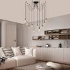 Modern Copper Chandelier, 186 x 186 cm, Adjustable Height, 10 x E27 Max 40W | Stylish Metal Body, IP20 | Perfect for Elegant Home Décor