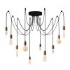 Modern Copper Chandelier, 186 x 186 cm, Adjustable Height, 10 x E27 Max 40W | Stylish Metal Body, IP20 | Perfect for Elegant Home Décor