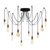 Modern Copper Chandelier, 186 x 186 cm, Adjustable Height, 10 x E27 Max 40W | Stylish Metal Body, IP20 | Perfect for Elegant Home Décor
