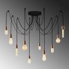 Modern Copper Chandelier, 186 x 186 cm, Adjustable Height, 10 x E27 Max 40W | Stylish Metal Body, IP20 | Perfect for Elegant Home Décor