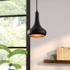 Modern Industrial Chandelier, Black Metal, 16 cm Diameter, 117 cm Height | E27 Socket, 40W Max | Stylish Lighting for Scandinavian Home Decor