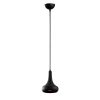 Modern Industrial Chandelier, Black Metal, 16 cm Diameter, 117 cm Height | E27 Socket, 40W Max | Stylish Lighting for Scandinavian Home Decor