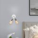 Modern Chrome Wall Lamp, 14 cm Diameter, 20 cm Height | Metal Body, 2 x E27 Max 40W | Stylish Silver Design for Contemporary Spaces, IP20 Rated