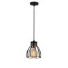 Industrial Black Chandelier, 15 cm Diameter, 108 cm Height | Iron Body, E27 Socket, 40W Max | Stylish Lighting for Modern Spaces, IP20 Rated