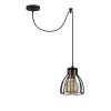 Industrial Black Chandelier, Metal Body, 53 cm Diameter, 108 cm Height | E27 Socket, Max 40W | Stylish Lighting for Modern Spaces, IP20 Rated
