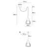 Industrial Black Chandelier, Metal Body, 53 cm Diameter, 108 cm Height | E27 Socket, Max 40W | Stylish Lighting for Modern Spaces, IP20 Rated