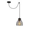 Industrial Black Chandelier, Metal Body, 53 cm Diameter, 108 cm Height | E27 Socket, Max 40W | Stylish Lighting for Modern Spaces, IP20 Rated