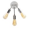 Modern Chrome Wall Lamp, 22 cm Diameter, 28 cm Height | Iron Body, 3 x E27 Socket, IP20 | Sleek Silver Design for Contemporary Spaces