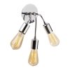 Modern Chrome Wall Lamp, 22 cm Diameter, 28 cm Height | Iron Body, 3 x E27 Socket, IP20 | Sleek Silver Design for Contemporary Spaces