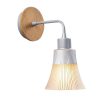 Modern Wall Lamp with Metal Body & Glass Cap, Silver Finish, 28 cm Height | E27 Socket, Stylish Scandinavian Design for Home & Office Decor