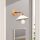 Scandinavian Wall Lamp, White Metal & Wooden Base, 24 cm Diameter, 20 cm Height | E27 Socket, Max 40W | Stylish & Functional Lighting for Modern Spaces