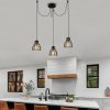 Industrial Black Chandelier, 105 cm Diameter, 106 cm Height | Metal Body, 3 x E27 Sockets, 180 cm Cable | Stylish Lighting for Modern Spaces