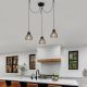 Industrial Black Chandelier, 105 cm Diameter, 106 cm Height | Metal Body, 3 x E27 Sockets, 180 cm Cable | Stylish Lighting for Modern Spaces