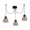 Industrial Black Chandelier, 105 cm Diameter, 106 cm Height | Metal Body, 3 x E27 Sockets, 180 cm Cable | Stylish Lighting for Modern Spaces