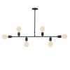Modern Industrial Chandelier, Black Metal Body, 94 cm Diameter, 61 cm Height | E27 Socket, Max 40W | Stylish Lighting for Home & Office Spaces