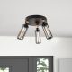 Industrial Black Chandelier, 50 cm Diameter, 30 cm Height | Metal Body, 3 x E27 Sockets, IP20 | Modern Lighting for Home & Office Spaces