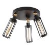 Industrial Black Chandelier, 50 cm Diameter, 30 cm Height | Metal Body, 3 x E27 Sockets, IP20 | Modern Lighting for Home & Office Spaces