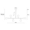 Modern White Chandelier, 94 cm Diameter, 61 cm Height | Metal Body, E27 Socket, Max 40W | Elegant Lighting for Home & Office Décor