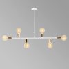Modern White Chandelier, 94 cm Diameter, 61 cm Height | Metal Body, E27 Socket, Max 40W | Elegant Lighting for Home & Office Décor