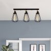 Industrial Black Chandelier, Metal Body, 66 cm Diameter, 29 cm Height | E27 Socket, Max 40W | Stylish Lighting for Modern Spaces, IP20 Rated