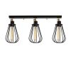 Industrial Black Chandelier, Metal Body, 66 cm Diameter, 29 cm Height | E27 Socket, Max 40W | Stylish Lighting for Modern Spaces, IP20 Rated