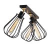 Industrial Black Chandelier, Metal Body, 66 cm Diameter, 29 cm Height | E27 Socket, Max 40W | Stylish Lighting for Modern Spaces, IP20 Rated