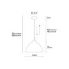 Modern Gold Chandelier, Metal Body, 34 cm Diameter, 85 cm Height | E27 Socket, IP20 | Glamorous Design for Southwestern & Novelty Decor