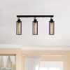 Industrial Chandelier, Black Metal Body, 63 cm Diameter x 29 cm Height | 3 x E27 Max 40W | Elegant Lighting for Modern Spaces, IP20 Rated