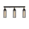 Industrial Chandelier, Black Metal Body, 63 cm Diameter x 29 cm Height | 3 x E27 Max 40W | Elegant Lighting for Modern Spaces, IP20 Rated