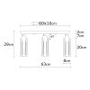 Industrial Chandelier, Black Metal Body, 63 cm Diameter x 29 cm Height | 3 x E27 Max 40W | Elegant Lighting for Modern Spaces, IP20 Rated