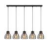 Industrial Black Chandelier, Metal Body, 85 cm Diameter, 108 cm Height | 5 x E27 Max 40W | Elegant Lighting for Modern Spaces, IP20 Rated