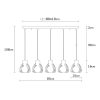 Industrial Black Chandelier, Metal Body, 85 cm Diameter, 108 cm Height | 5 x E27 Max 40W | Elegant Lighting for Modern Spaces, IP20 Rated