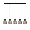 Industrial Black Chandelier, Metal Body, 85 cm Diameter, 108 cm Height | 5 x E27 Max 40W | Elegant Lighting for Modern Spaces, IP20 Rated