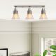 Elegant Scandinavian Chandelier, Metal Body & Wooden Base, 62 cm Diameter, 22 cm Height | 3 x E27 Socket, Silver Finish | Stylish Lighting for Modern Spaces
