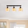 Modern Black Chandelier, Metal Body, 68 cm Diameter, 24 cm Height | 3 x E27 Sockets, Elegant Scandinavian Design | Perfect for Glamorous Home Decor