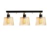 Modern Black Chandelier, Metal Body, 68 cm Diameter, 24 cm Height | 3 x E27 Sockets, Elegant Scandinavian Design | Perfect for Glamorous Home Decor