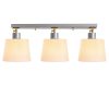 Elegant Scandinavian Chandelier, Silver Finish, 68 cm Diameter | MDF Body, Glass Cap, 3 x E27 Max 40W | Stylish Lighting for Modern Spaces