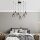 Industrial Black Chandelier, 135 cm Diameter, 106 cm Height | Metal Body, 3 x E27 Sockets, 180 cm Cable | Stylish Lighting for Modern Spaces