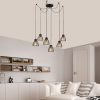 Industrial Black Chandelier, 135 cm Diameter, 106 cm Height | Metal Body, 3 x E27 Sockets, 180 cm Cable | Stylish Lighting for Modern Spaces