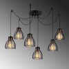 Industrial Black Chandelier, 135 cm Diameter, 106 cm Height | Metal Body, 3 x E27 Sockets, 180 cm Cable | Stylish Lighting for Modern Spaces