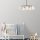 Elegant Scandinavian Chandelier, Metal Body with Wooden Base, 58 cm Diameter, 68 cm Height | 5 x E27 Max 40W | Stylish White Design for Modern Spaces