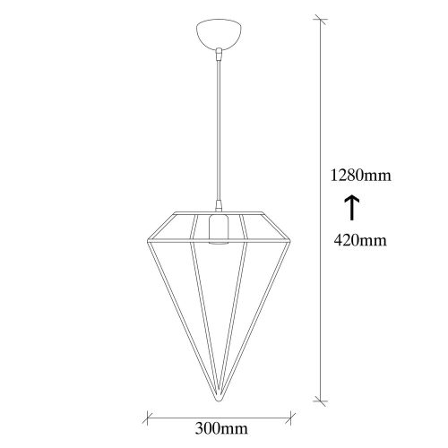 Opviq, 892OPV1621, Elegant copper chandelier, 30 x 30 cm, height 128 cm | Adjustable, metal housing, E27 socket, max 40W | Charming lighting for modern spaces